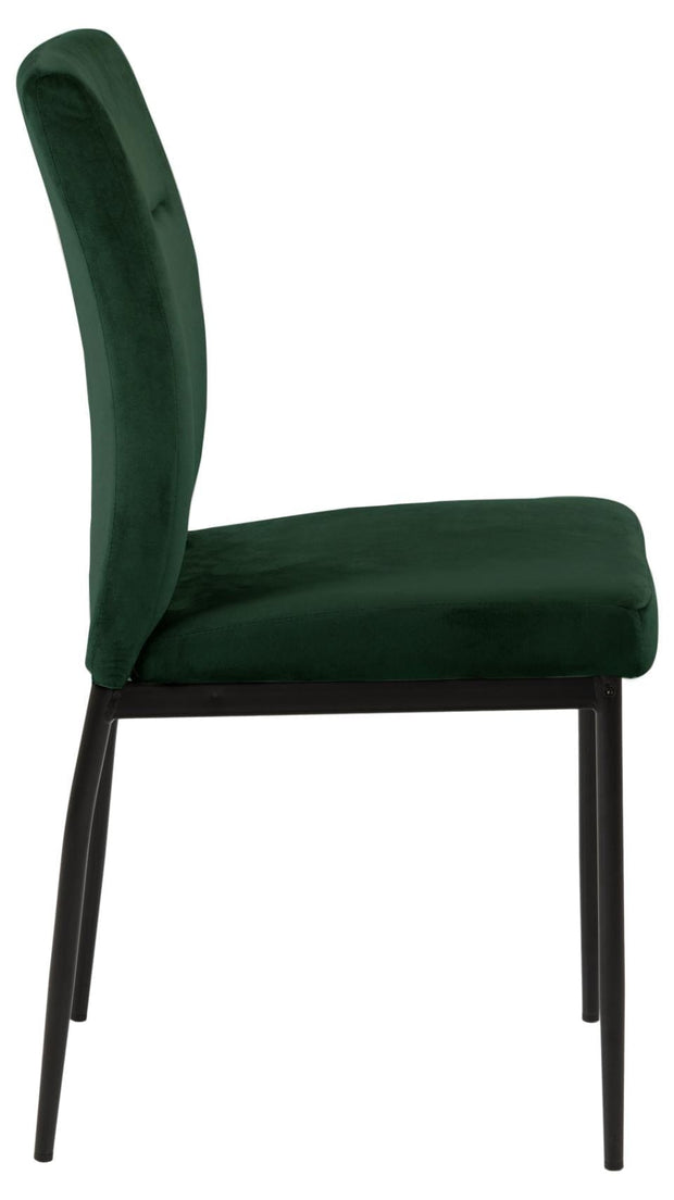 Set di 2 sedie da pranzo in tessuto Demi Verde (4)
