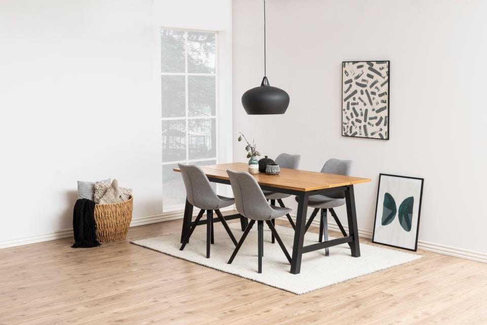 Set di 2 sedie da pranzo in tessuto Dima Grigio (2)