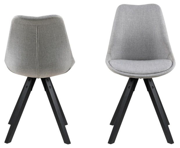 Set di 2 sedie da pranzo in tessuto Dima Grigio (3)
