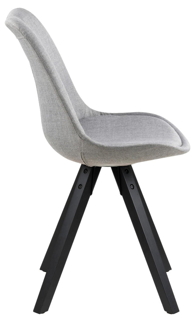 Set di 2 sedie da pranzo in tessuto Dima Grigio (4)
