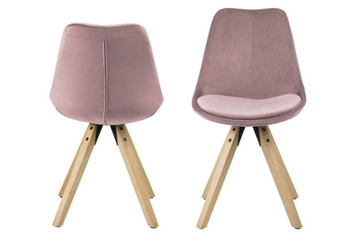 Set di 2 sedie da pranzo in tessuto Dima Rosa (1)