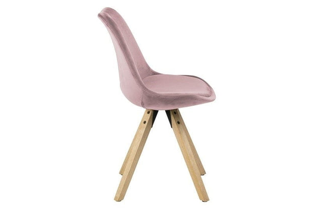 Set di 2 sedie da pranzo in tessuto Dima Rosa (2)