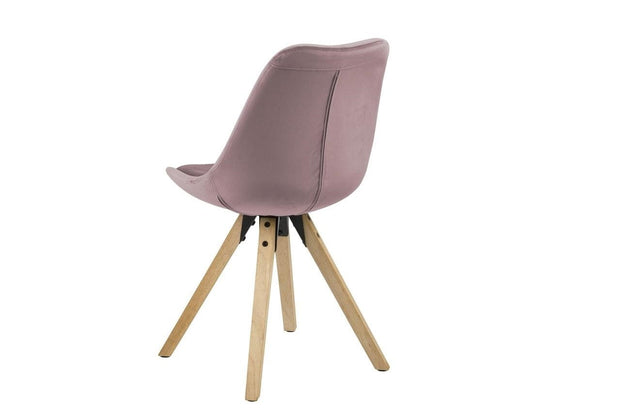 Set di 2 sedie da pranzo in tessuto Dima Rosa (4)