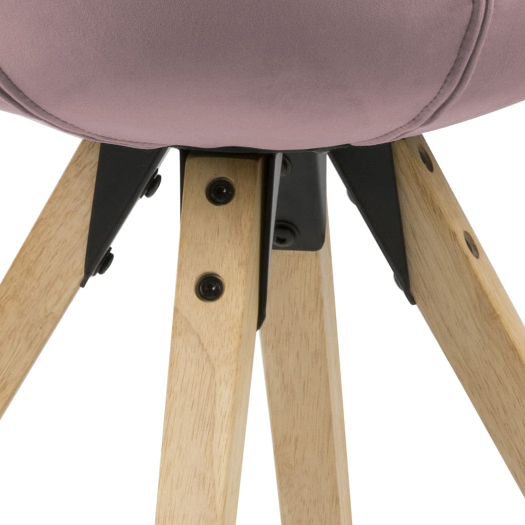 Set di 2 sedie da pranzo in tessuto Dima Rosa (9)