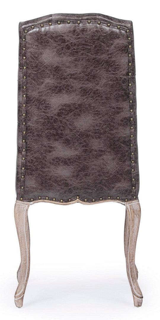 Set di 2 sedie da pranzo in tessuto Diva Marrone (3)