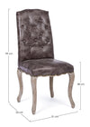 Set di 2 sedie da pranzo in tessuto Diva Marrone (7)