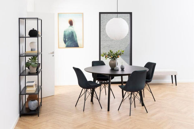 Set di 2 sedie da pranzo in tessuto Eris Antracite (2)