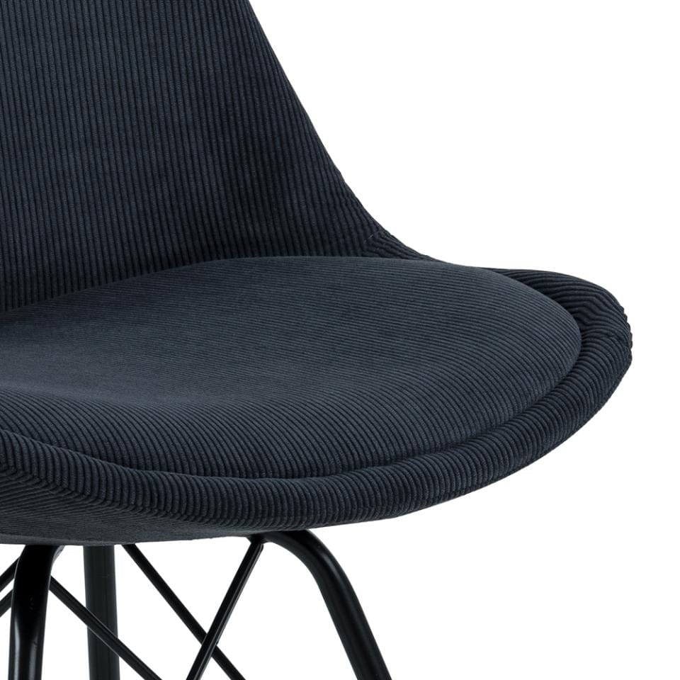 Set di 2 sedie da pranzo in tessuto Eris Antracite (6)