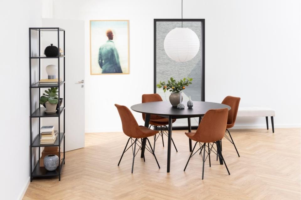 Set di 2 sedie da pranzo in tessuto Eris Rame (2)