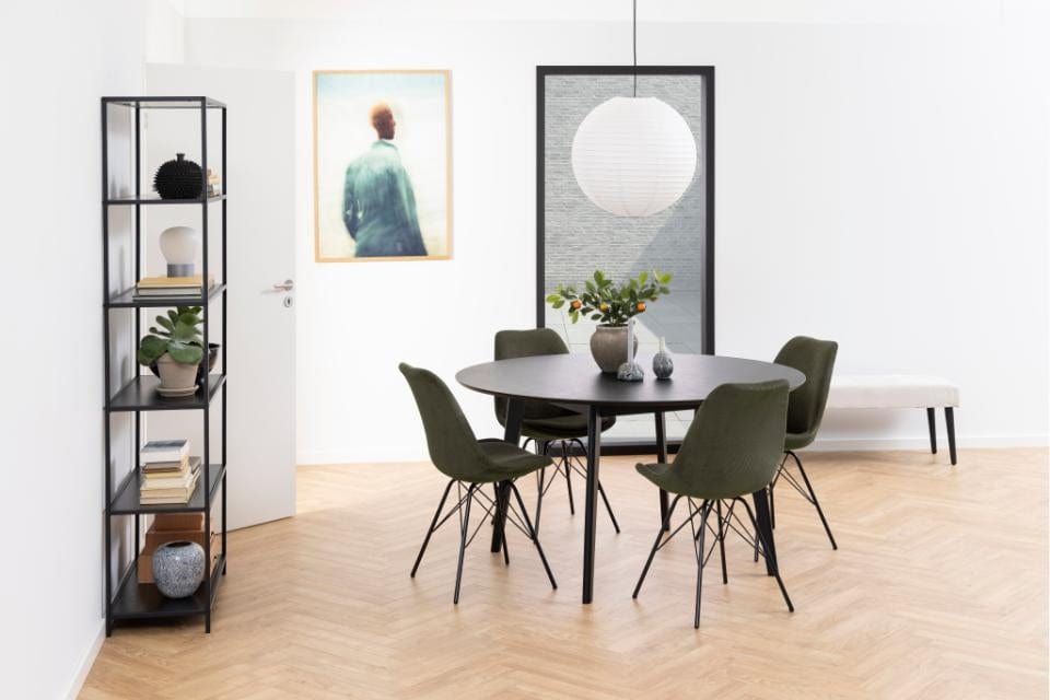 Set di 2 sedie da pranzo in tessuto Eris Verde (1)