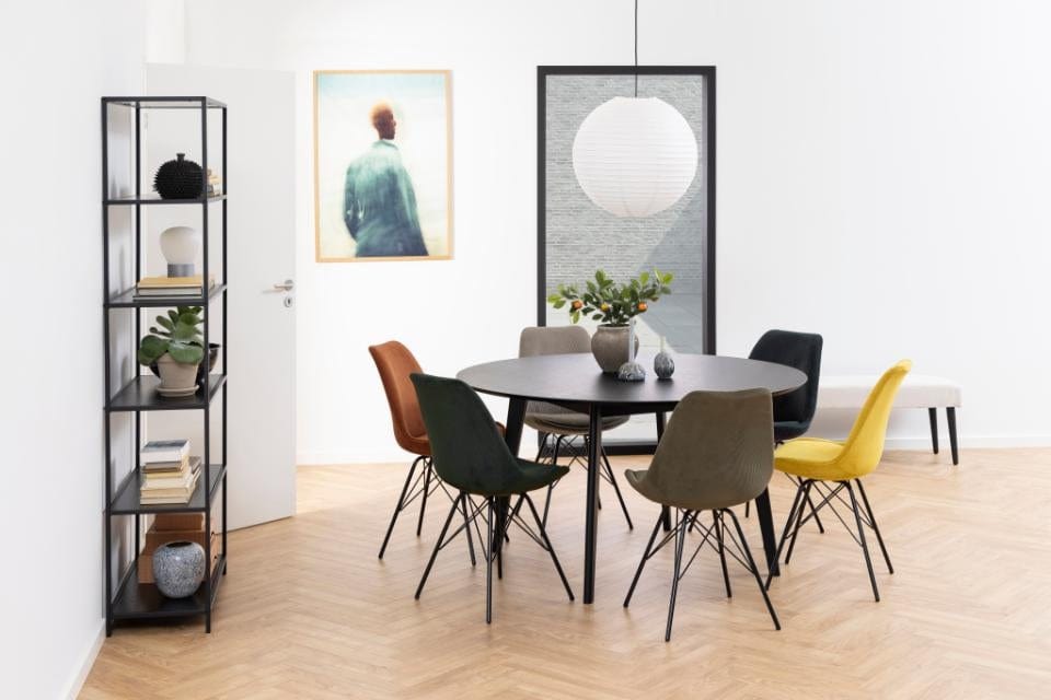 Set di 2 sedie da pranzo in tessuto Eris Verde (2)