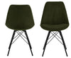 Set di 2 sedie da pranzo in tessuto Eris Verde (3)