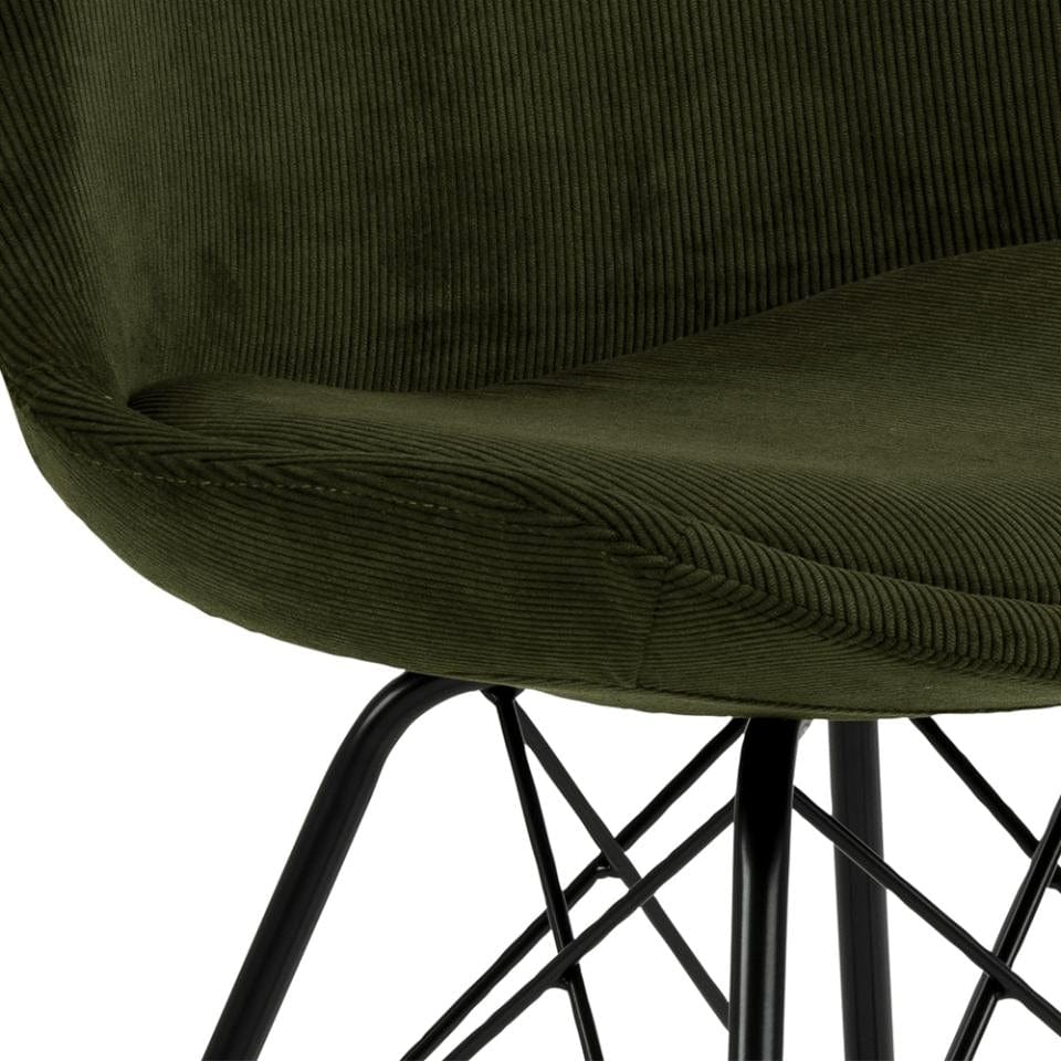 Set di 2 sedie da pranzo in tessuto Eris Verde (6)