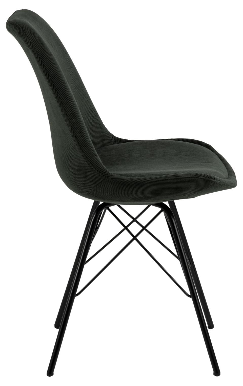 Set di 2 sedie da pranzo in tessuto Eris Verde (4)
