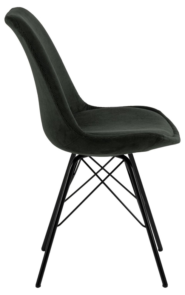 Set di 2 sedie da pranzo in tessuto Eris Verde (4)