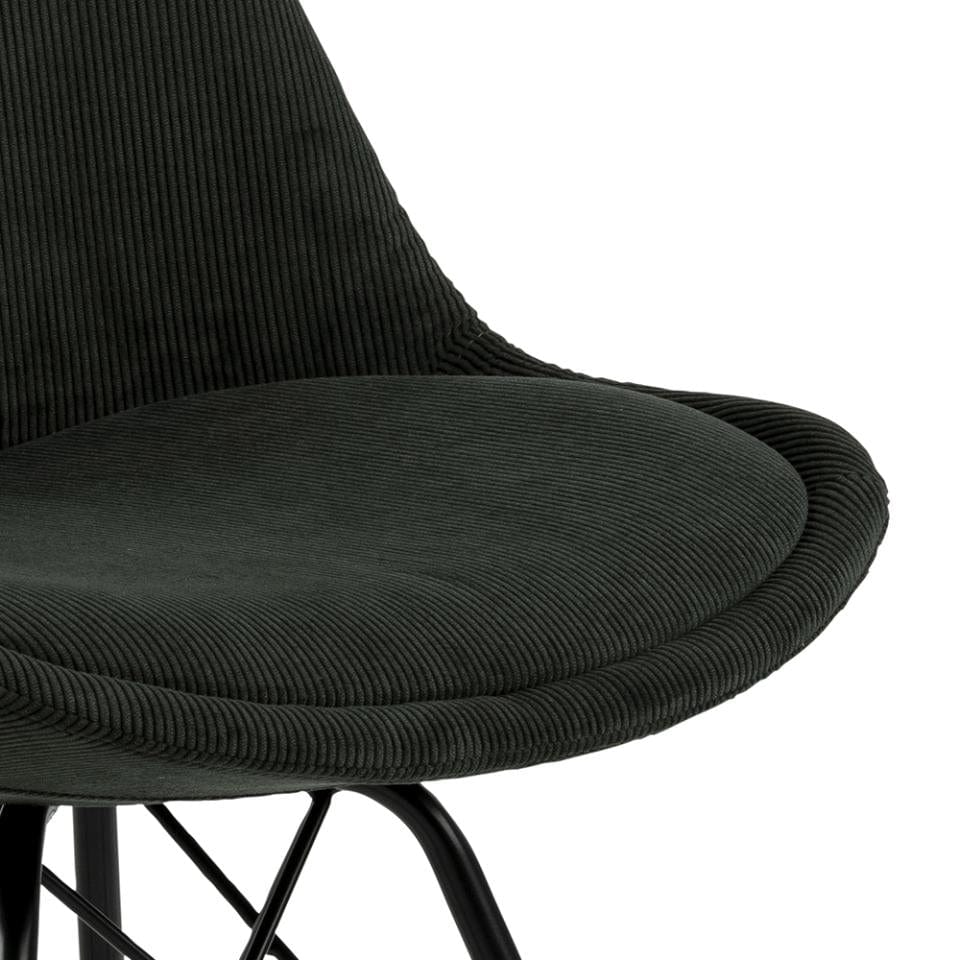 Set di 2 sedie da pranzo in tessuto Eris Verde (5)