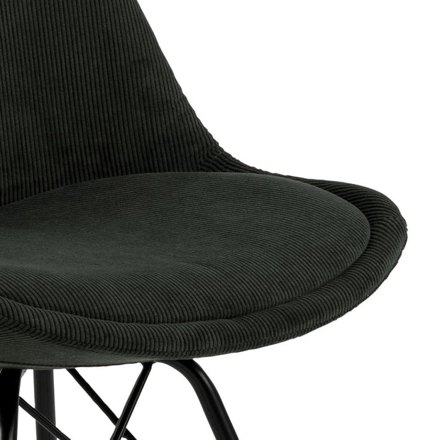 Set di 2 sedie da pranzo in tessuto Eris Verde (5)