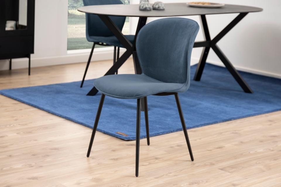 Set di 2 sedie da pranzo in tessuto Evelyn Grigio (1)