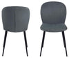 Set di 2 sedie da pranzo in tessuto Evelyn Grigio (3)