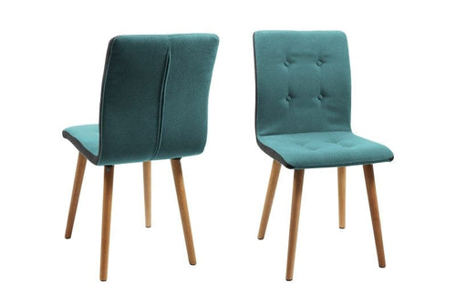 Set di 2 sedie da pranzo in tessuto Frida Blu