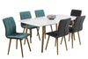 Set di 2 sedie da pranzo in tessuto Frida Blu (2)