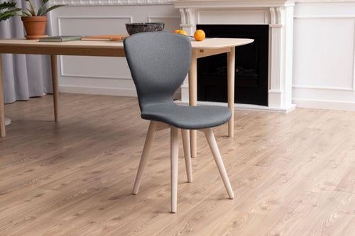Set di 2 sedie da pranzo in tessuto Gongli Grigio (1)