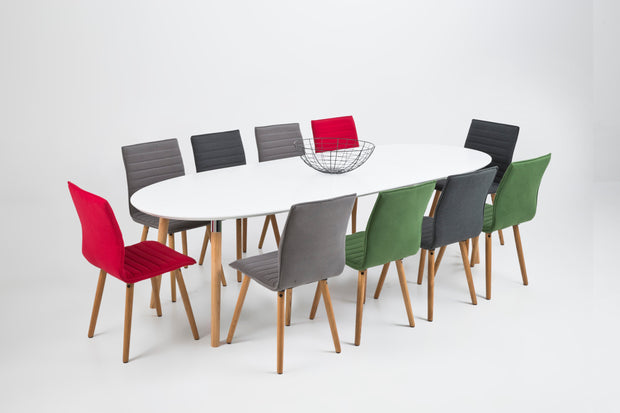 Set di 2 sedie da pranzo in tessuto Karla Grigio (4)