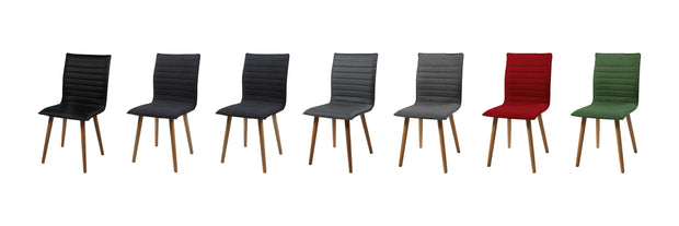 Set di 2 sedie da pranzo in tessuto Karla Grigio (5)