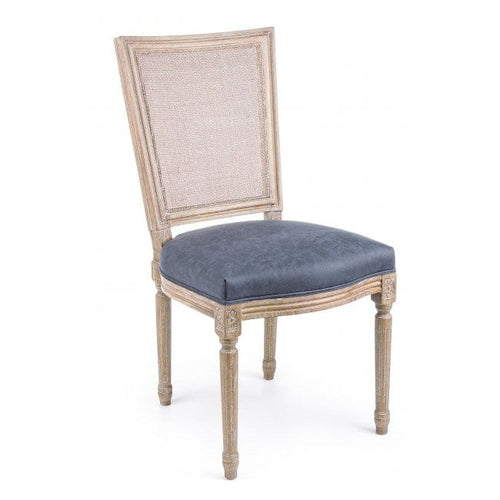 Set di 2 sedie da pranzo in tessuto Liliane Blu