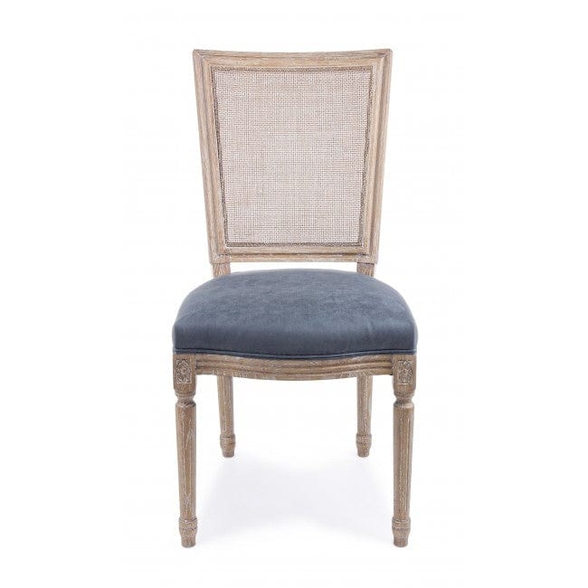 Set di 2 sedie da pranzo in tessuto Liliane Blu (1)
