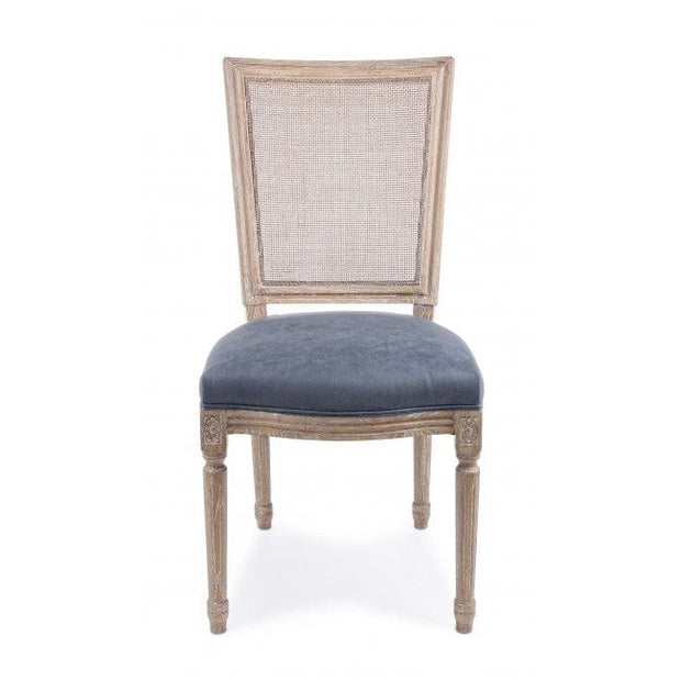 Set di 2 sedie da pranzo in tessuto Liliane Blu (1)