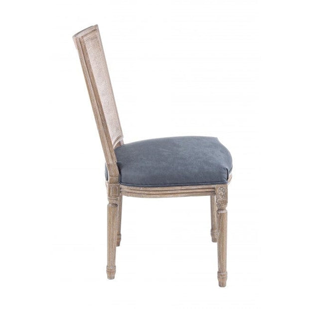 Set di 2 sedie da pranzo in tessuto Liliane Blu (3)