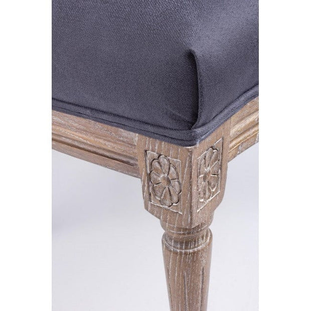 Set di 2 sedie da pranzo in tessuto Liliane Blu (4)