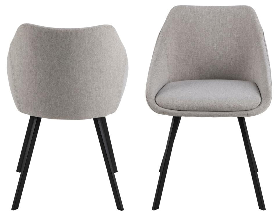 Set di 2 sedie da pranzo in tessuto Nils Beige (1)