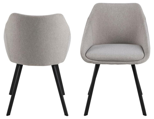 Set di 2 sedie da pranzo in tessuto Nils Beige (1)