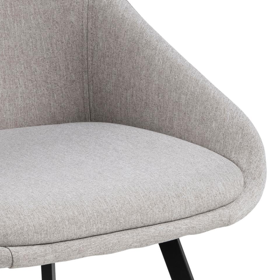 Set di 2 sedie da pranzo in tessuto Nils Beige (4)
