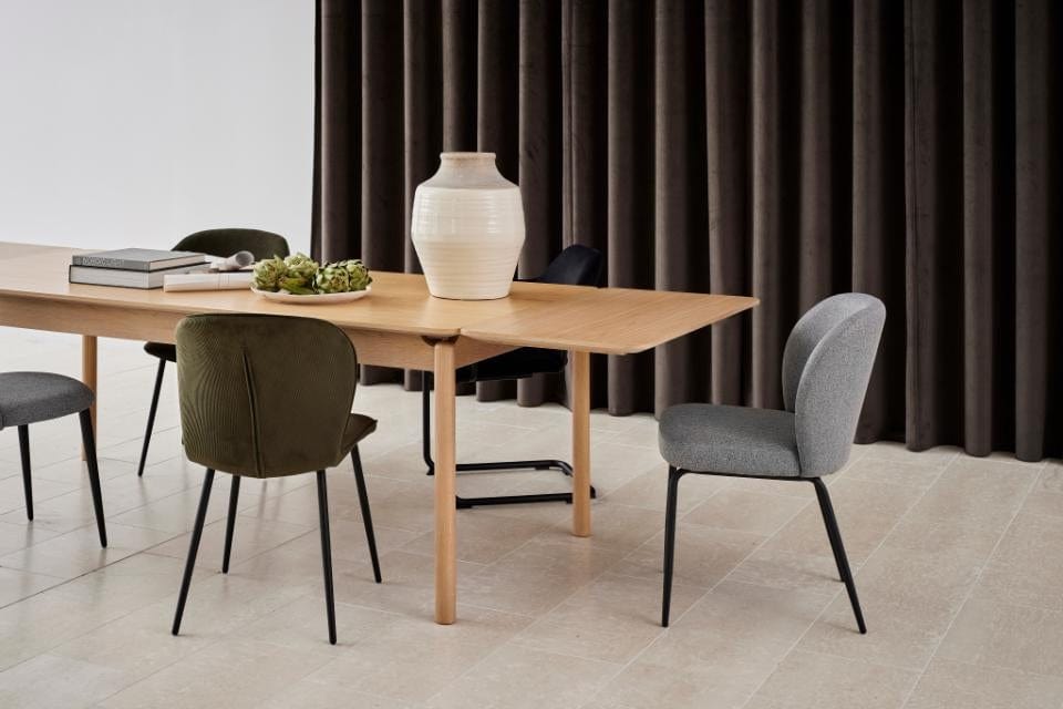 Set di 2 sedie da pranzo in tessuto Patricia Grigio (1)