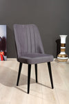 Set di 2 sedie da pranzo in tessuto Polo Grigio
