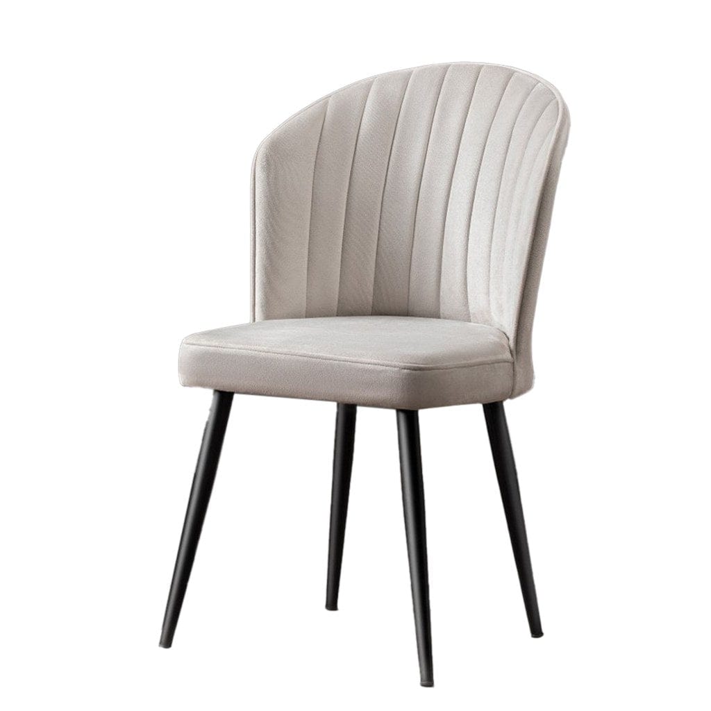 Set di 2 sedie da pranzo in tessuto Rubi Crema (3)