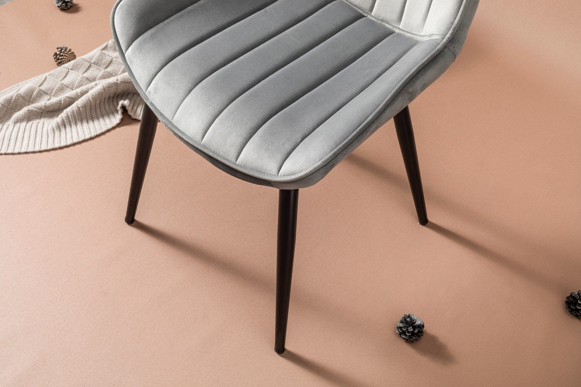 Set di 2 sedie da pranzo in tessuto Venus Grigio (2)