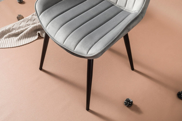 Set di 2 sedie da pranzo in tessuto Venus Grigio (2)