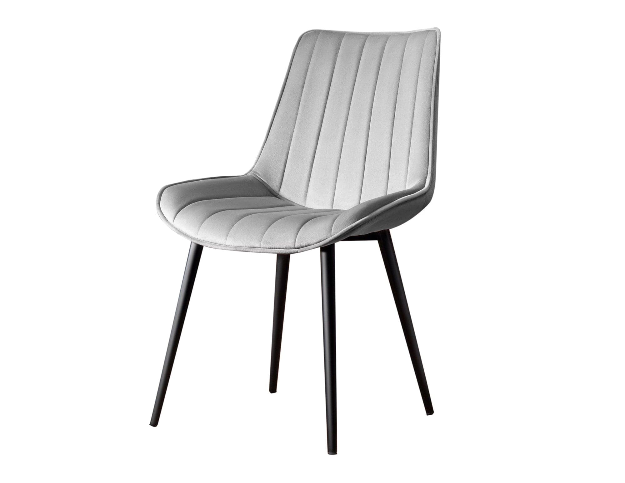 Set di 2 sedie da pranzo in tessuto Venus Grigio (5)