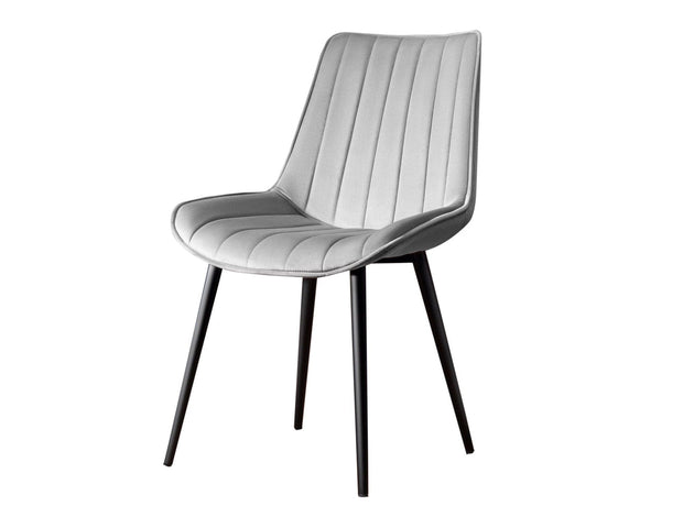 Set di 2 sedie da pranzo in tessuto Venus Grigio (5)