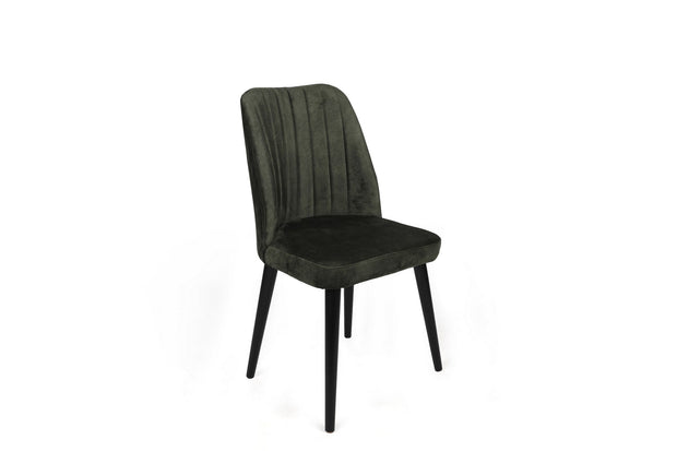 Set di 2 sedie da pranzo in velluto Alfa 432-V2 Verde (1)