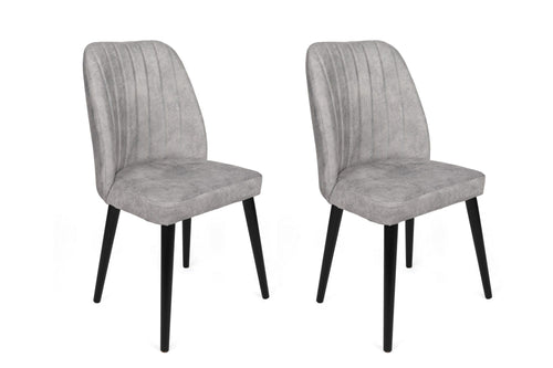 Set di 2 sedie da pranzo in velluto Alfa 438-V2 Grigio