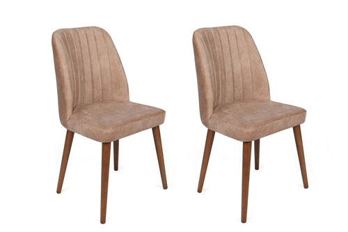 Set di 2 sedie da pranzo in velluto Alfa 463-V2 Beige