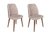 Set di 2 sedie da pranzo in velluto Alfa 465-V2 Cappuccino