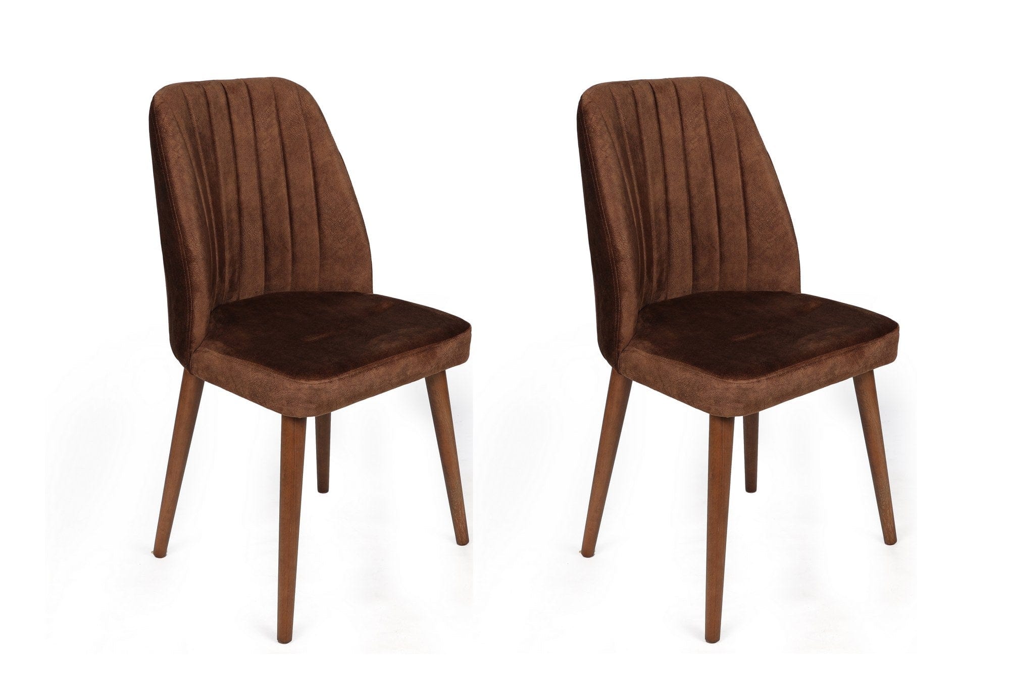 Set di 2 sedie da pranzo in velluto Alfa 466-V2 Marrone