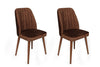 Set di 2 sedie da pranzo in velluto Alfa 466-V2 Marrone
