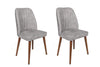Set di 2 sedie da pranzo in velluto Alfa 468-V2 Grigio